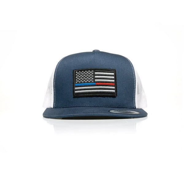 Thin Blue/Red Line Patch Trucker - Allegiance Clothing